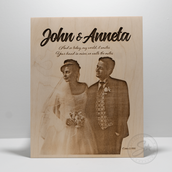 Photo engraved plaque