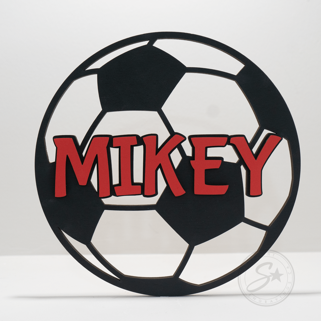 Soccer Ball Name Sign